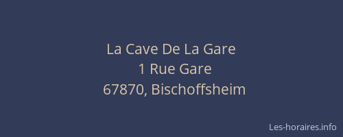 La Cave De La Gare