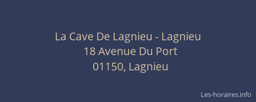 La Cave De Lagnieu - Lagnieu