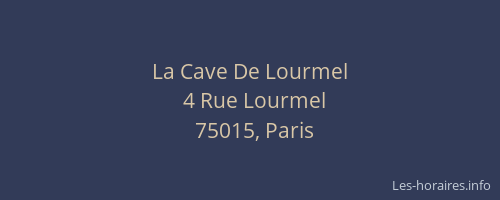 La Cave De Lourmel
