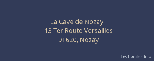 La Cave de Nozay