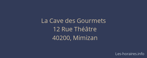 La Cave des Gourmets
