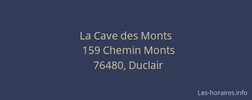 La Cave des Monts