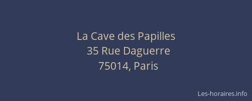 La Cave des Papilles