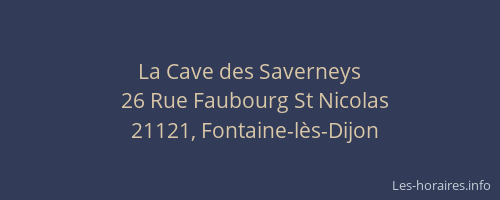 La Cave des Saverneys
