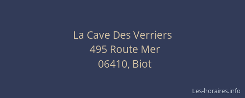 La Cave Des Verriers