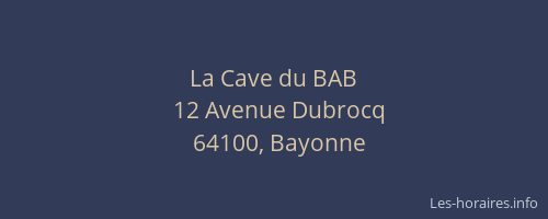 La Cave du BAB