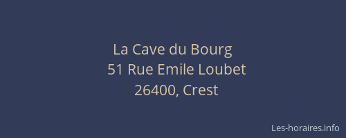 La Cave du Bourg
