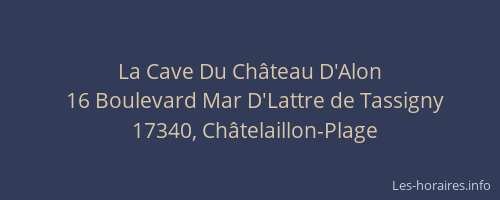 La Cave Du Château D'Alon