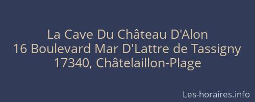 La Cave Du Château D'Alon