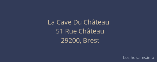 La Cave Du Château