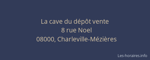 La cave du dépôt vente