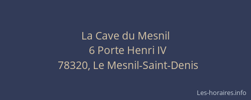 La Cave du Mesnil
