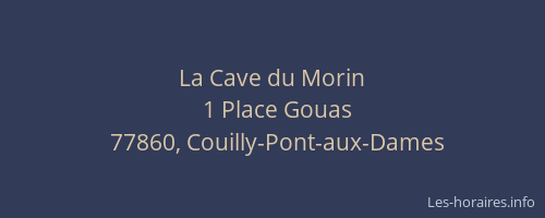La Cave du Morin
