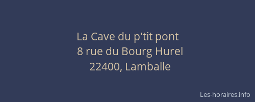 La Cave du p'tit pont