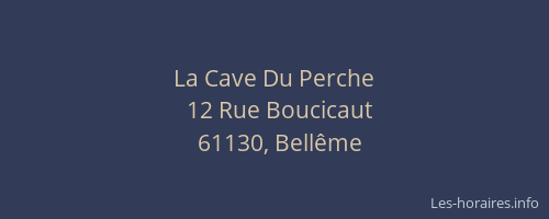 La Cave Du Perche