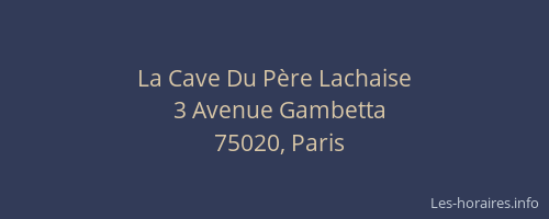 La Cave Du Père Lachaise