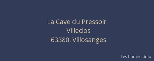 La Cave du Pressoir