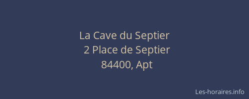 La Cave du Septier