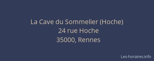 La Cave du Sommelier (Hoche)