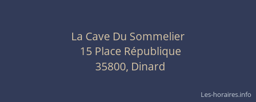 La Cave Du Sommelier