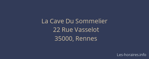 La Cave Du Sommelier