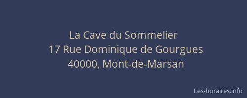 La Cave du Sommelier