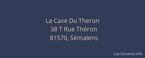 La Cave Du Theron