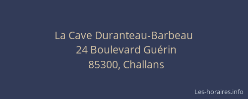 La Cave Duranteau-Barbeau