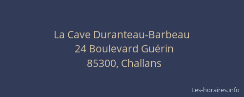 La Cave Duranteau-Barbeau