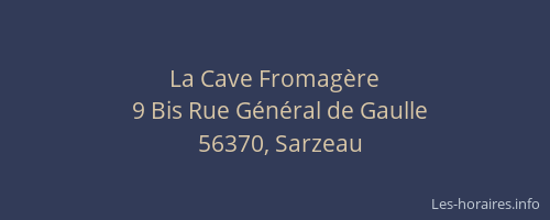 La Cave Fromag&egrave;re