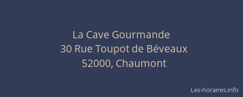 La Cave Gourmande