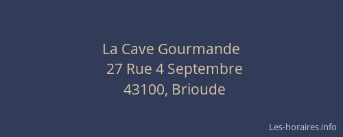 La Cave Gourmande