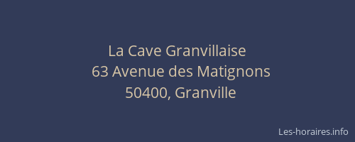 La Cave Granvillaise