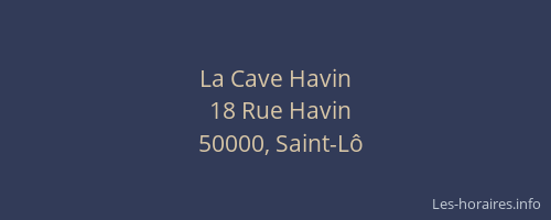 La Cave Havin