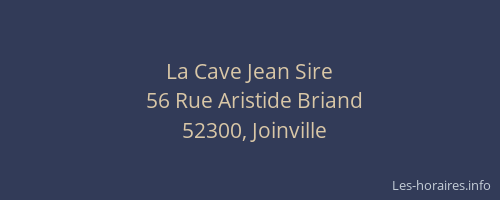La Cave Jean Sire
