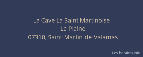 La Cave La Saint Martinoise