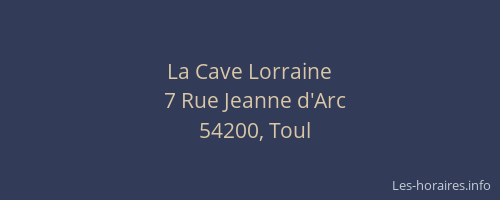 La Cave Lorraine