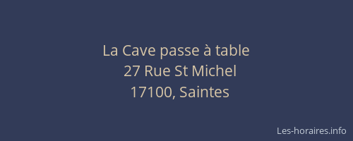 La Cave passe à table
