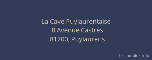 La Cave Puylaurentaise