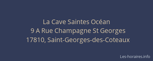 La Cave Saintes Oc&eacute;an