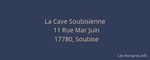 La Cave Soubisienne