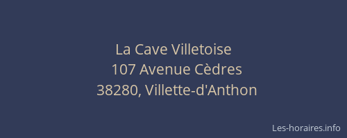 La Cave Villetoise