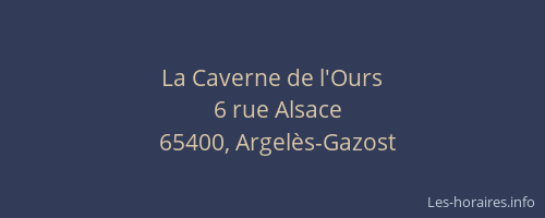 La Caverne de l'Ours
