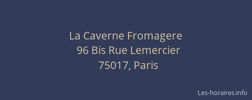 La Caverne Fromagere
