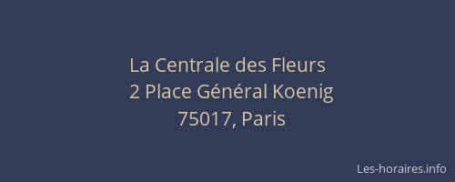 La Centrale des Fleurs