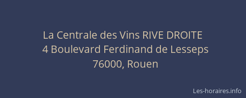 La Centrale des Vins RIVE DROITE