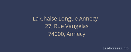 La Chaise Longue Annecy