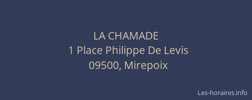 LA CHAMADE