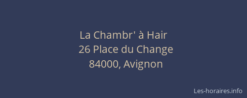 La Chambr' à Hair