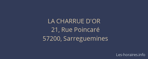 LA CHARRUE D'OR